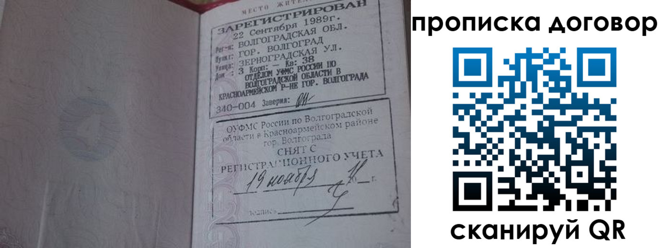 прописка в Зверево